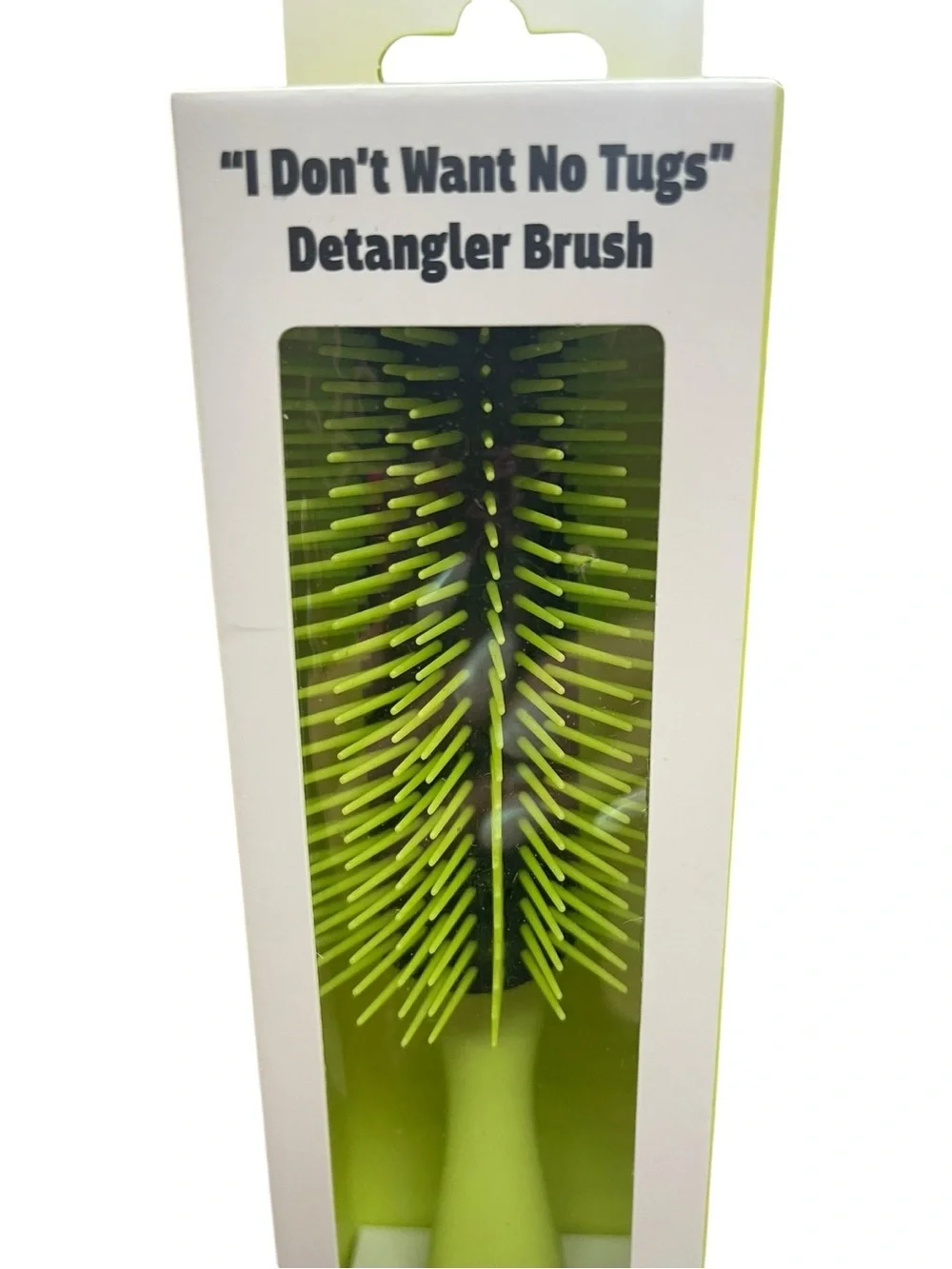 Pardon My Fro “I Don't Want No Tugs' Detangler Brush Green